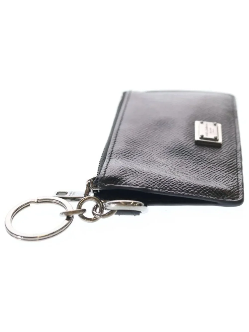 Dolce & Gabbana Calfskin Ring &logo Plate Card Case